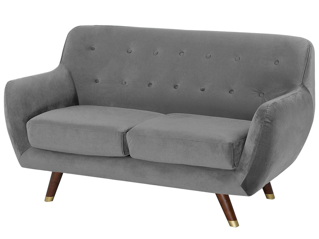 Bodo 2 Seater Velvet Sofa Grey