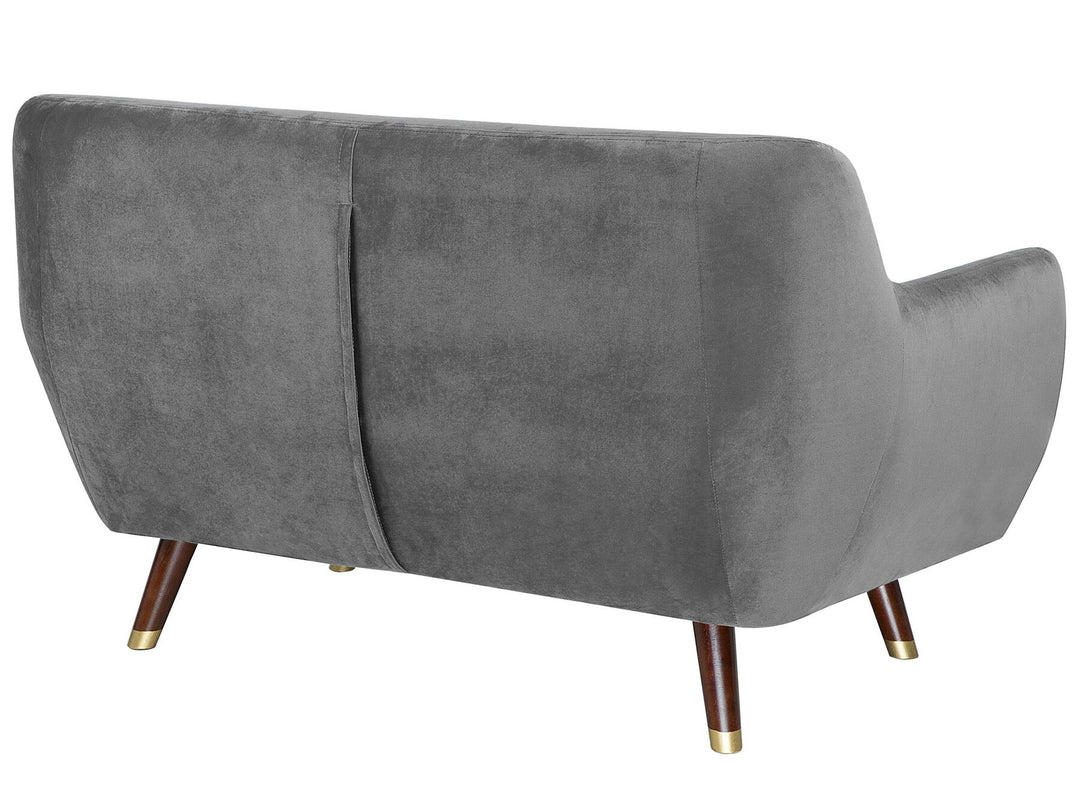 Bodo 2 Seater Velvet Sofa Grey