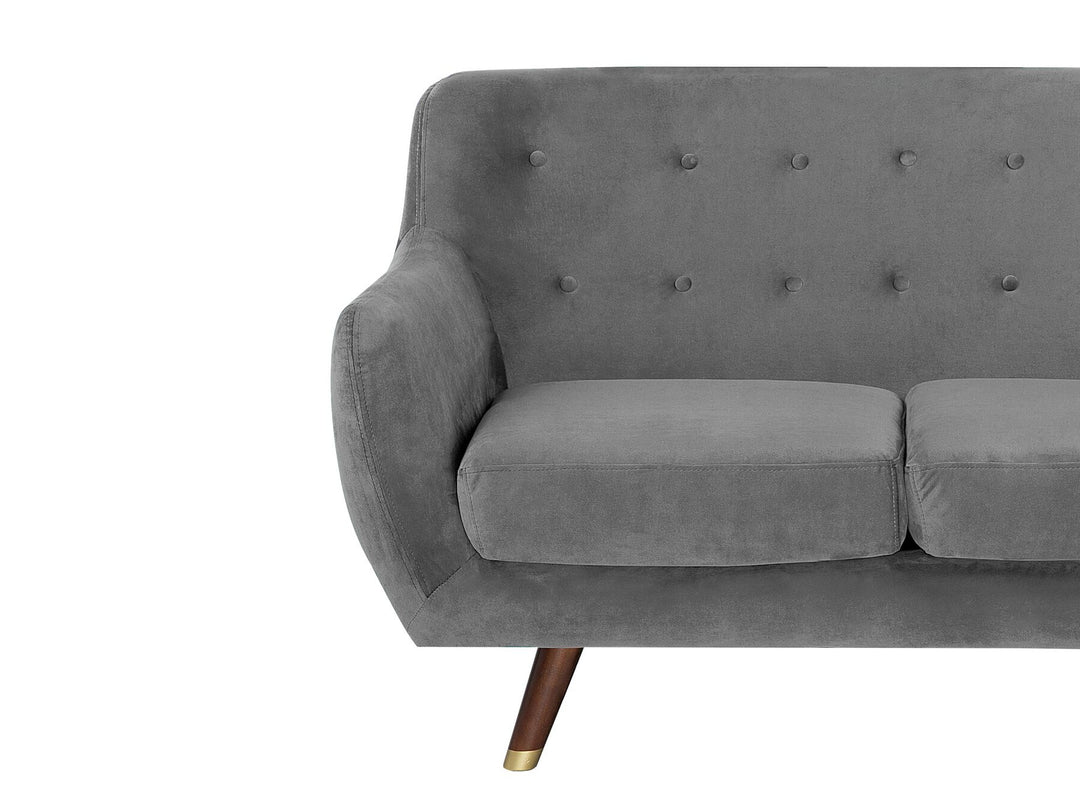 Bodo 2 Seater Velvet Sofa Grey