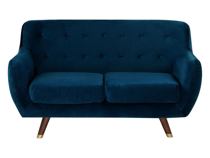 Bodo 2 Seater Velvet Sofa Navy Blue 