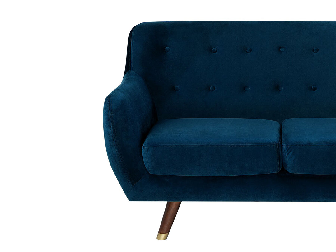 Bodo 2 Seater Velvet Sofa Navy Blue