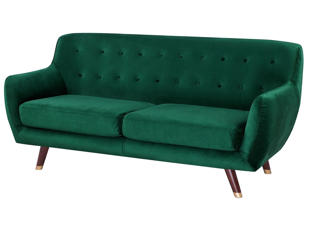 Bodo 3 Seater Velvet Sofa Emerald Green