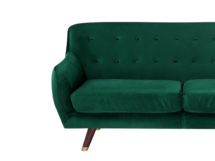 Bodo 3 Seater Velvet Sofa Emerald Green