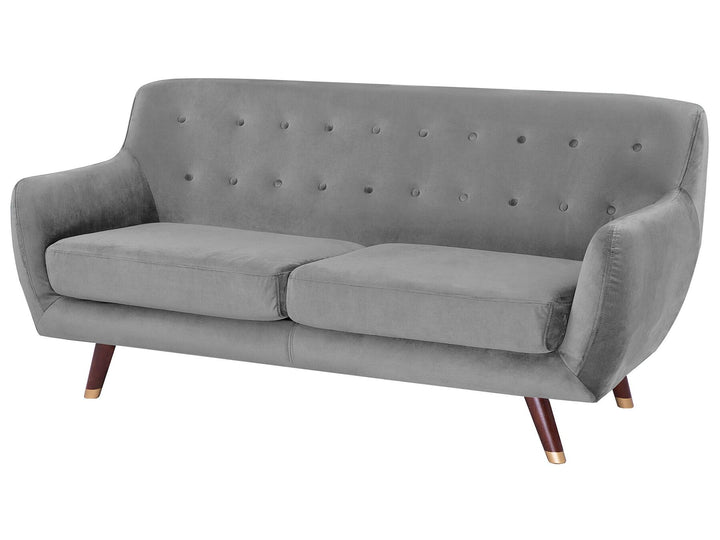 Bodo 3 Seater Velvet Sofa Grey