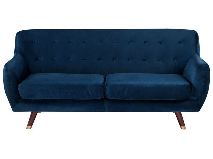 Bodo 3 Seater Velvet Sofa Navy Blue