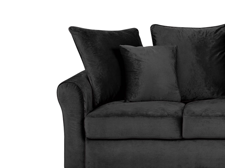 Bornholm 3 Seater Velvet Sofa Black