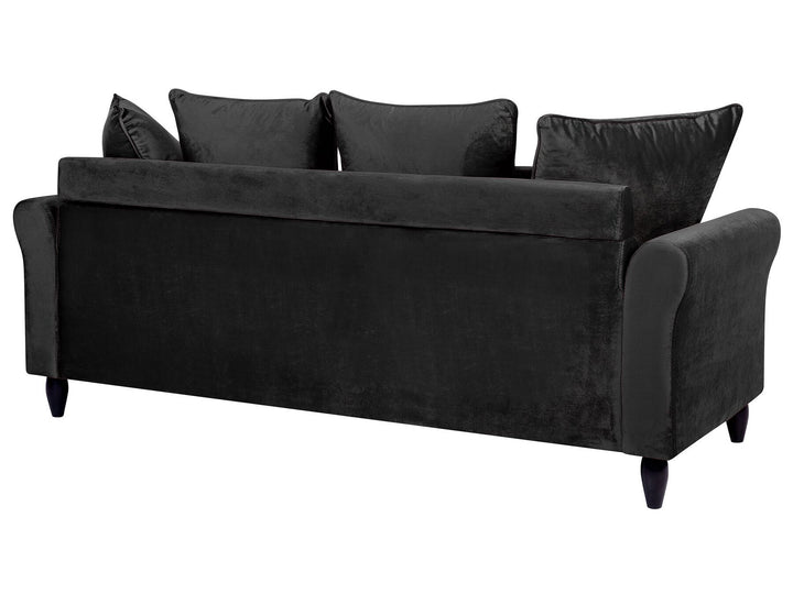 Bornholm 3 Seater Velvet Sofa Black