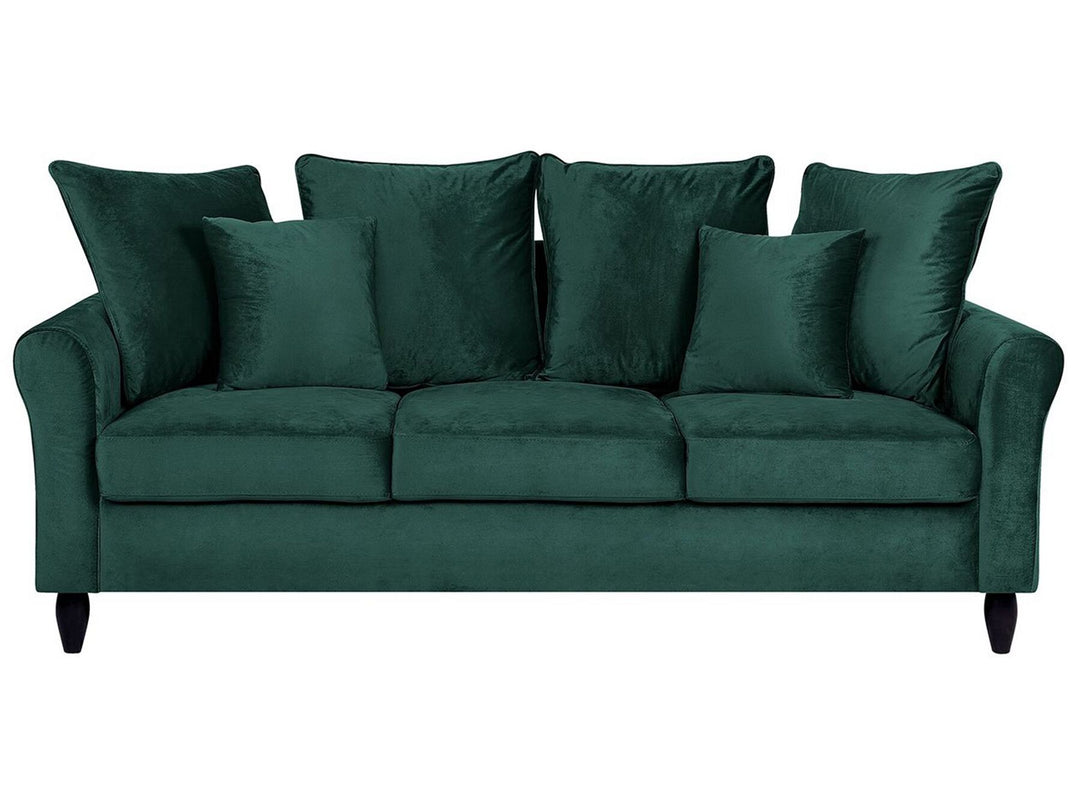 Bornholm 3 Seater Velvet Sofa Emerald Green