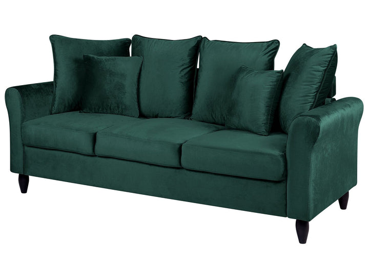 Bornholm 3 Seater Velvet Sofa Emerald Green