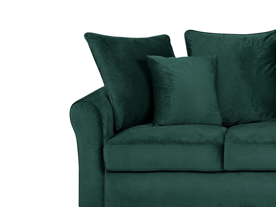 Bornholm 3 Seater Velvet Sofa Emerald Green