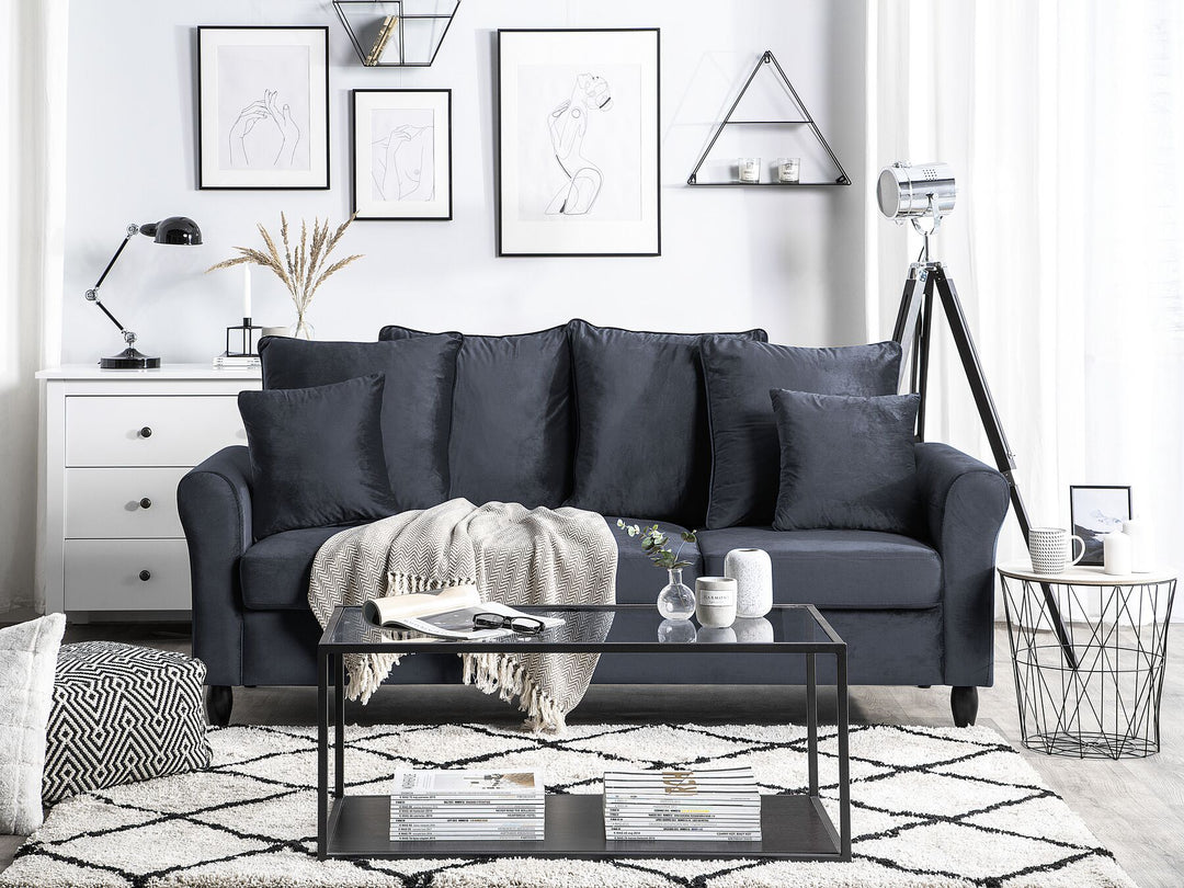 Bornholm 3 Seater Velvet Sofa Grey