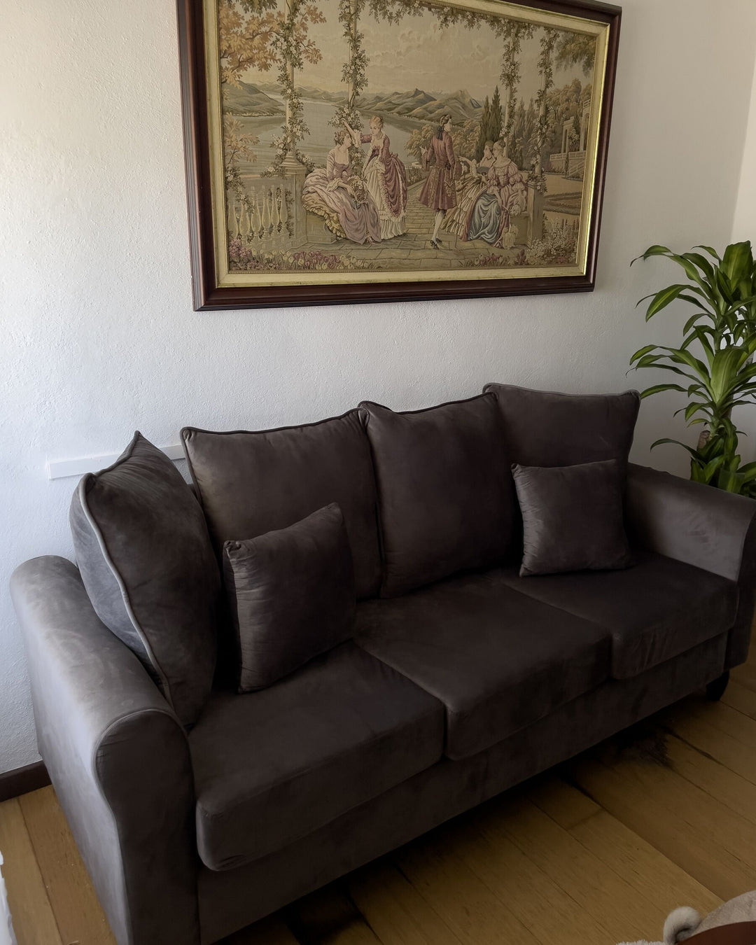 Bornholm 3 Seater Velvet Sofa Grey