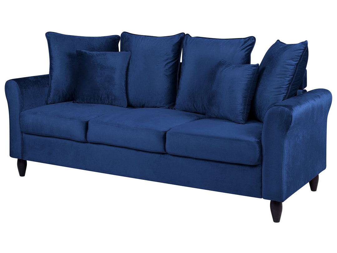 Bornholm 3 Seater Velvet Sofa Navy Blue