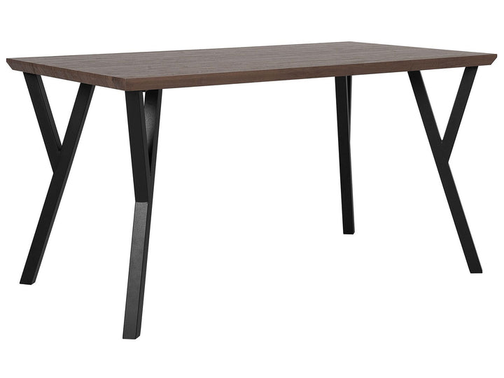 Bravo Dining Table 140 x 80 cm Dark Wood with Black