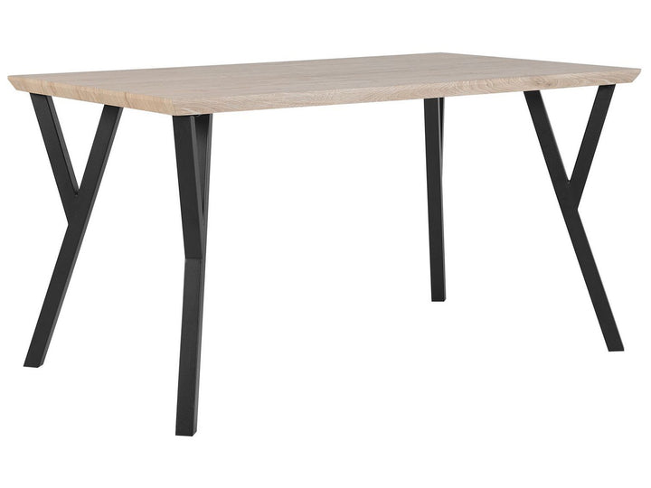 Bravo Dining Table 140 x 80 cm Light Wood with Black