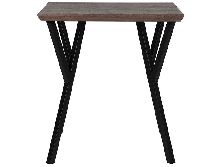 Helme Dining Table 70 x 70 cm Dark Wood with Black