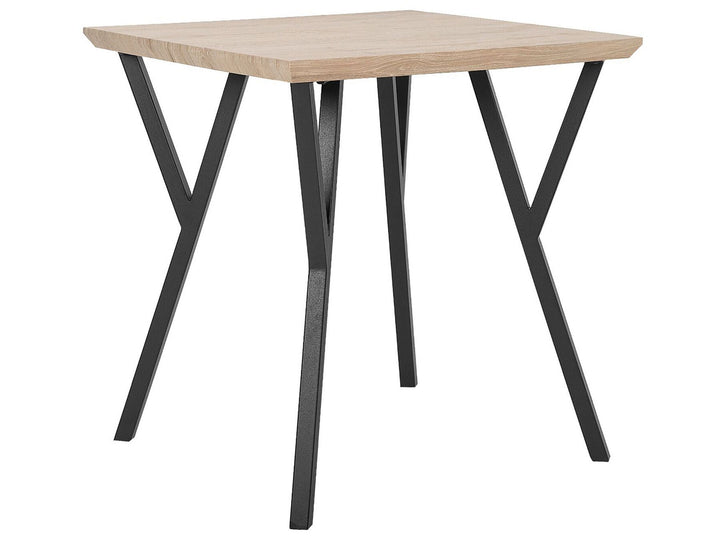 Bravo Dining Table 70 x 70 cm Light Wood with Black