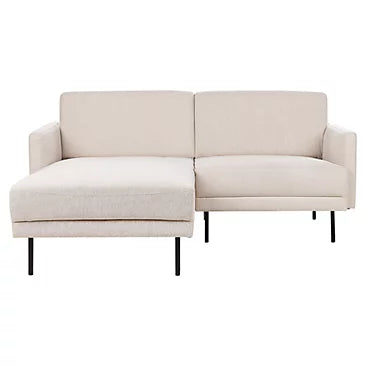 Breda Right Hand 2 Seater Fabric Corner Sofa Beige