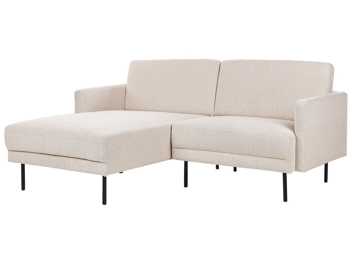 Breda Right Hand 2 Seater Fabric Corner Sofa Beige