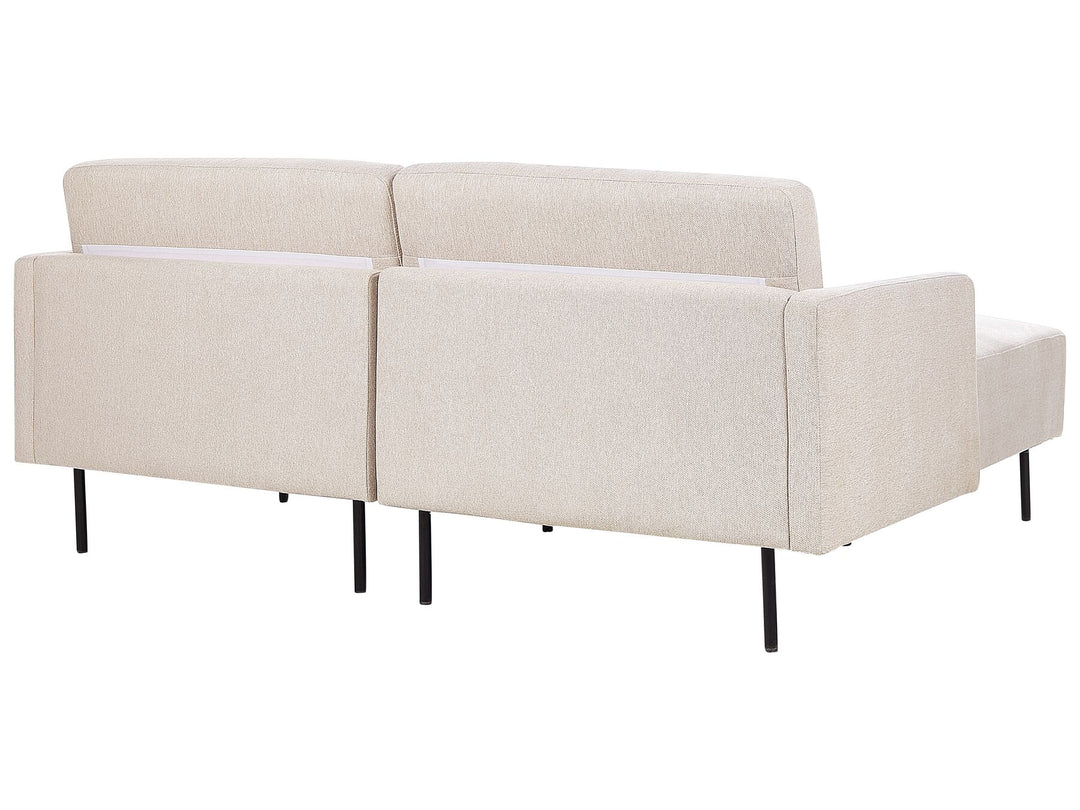 Breda Right Hand 2 Seater Fabric Corner Sofa Beige