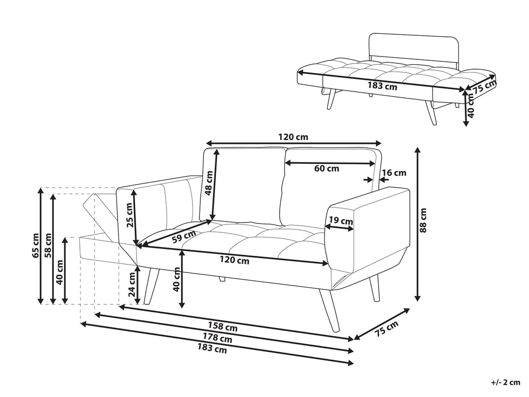 Brekke Sofa Bed Dark Grey