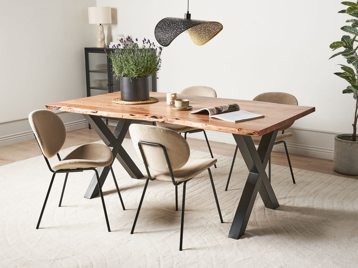 Brooke Acacia Dining Table 180 x 95 cm Dark Wood