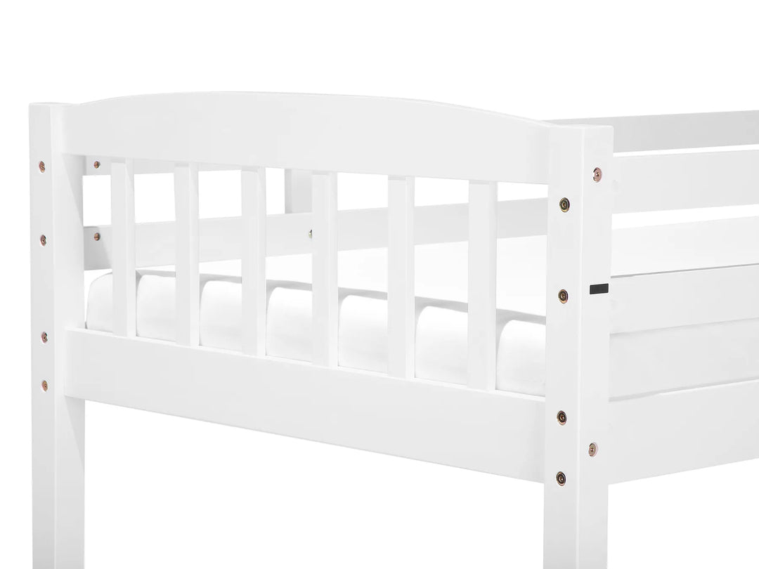 Bunk Bed Pine Wood 90 x 200 cm (EU Single) White  Ross