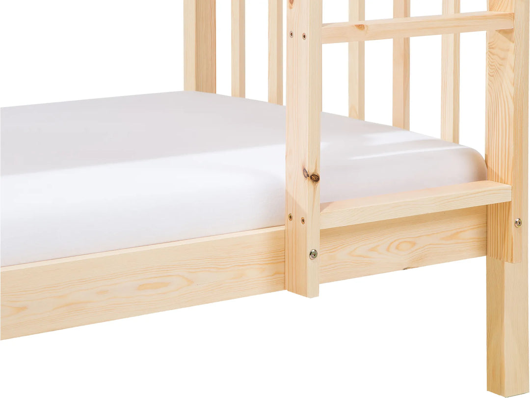 Bunk Bed Pine Wood Revin 90 x 200 cm (EU Single) Light Brown