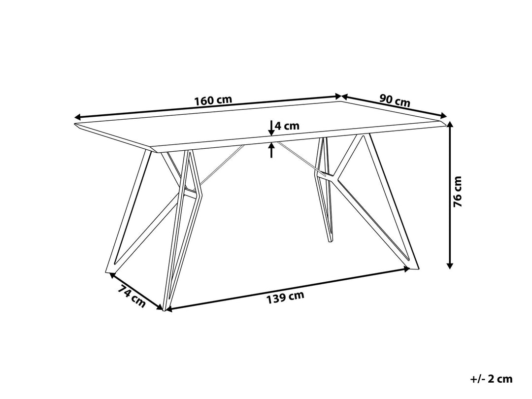 Alayna Dining Table 160 x 90 cm Concrete Effect