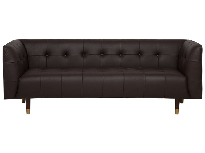 Byske 3 Seater Leather Sofa Brown