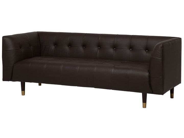 Byske 3 Seater Leather Sofa Brown