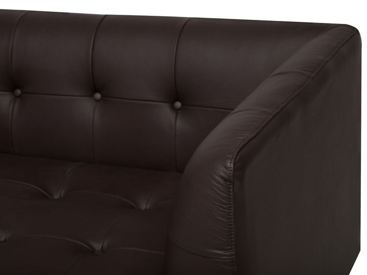 Byske 3 Seater Leather Sofa Brown