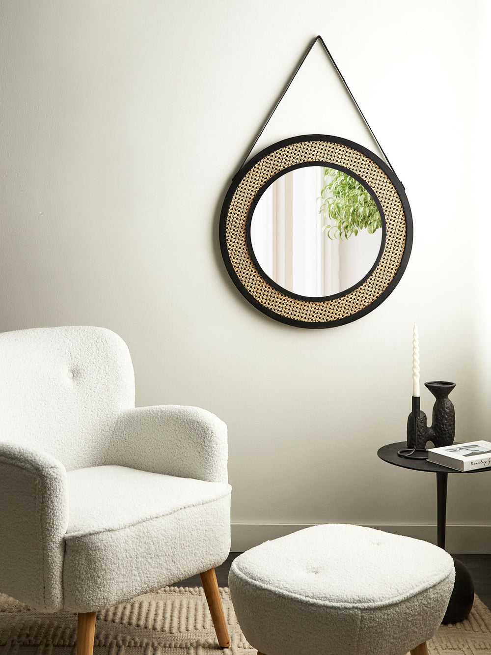Cambrai Wall Mirror Rattan Natural