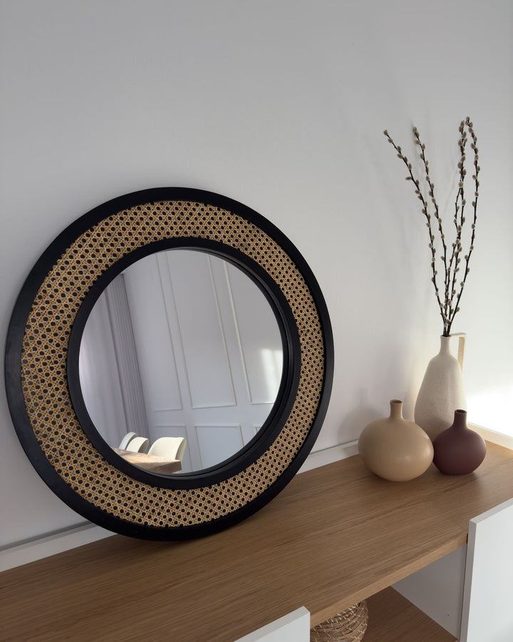 Cambrai Wall Mirror Rattan Natural