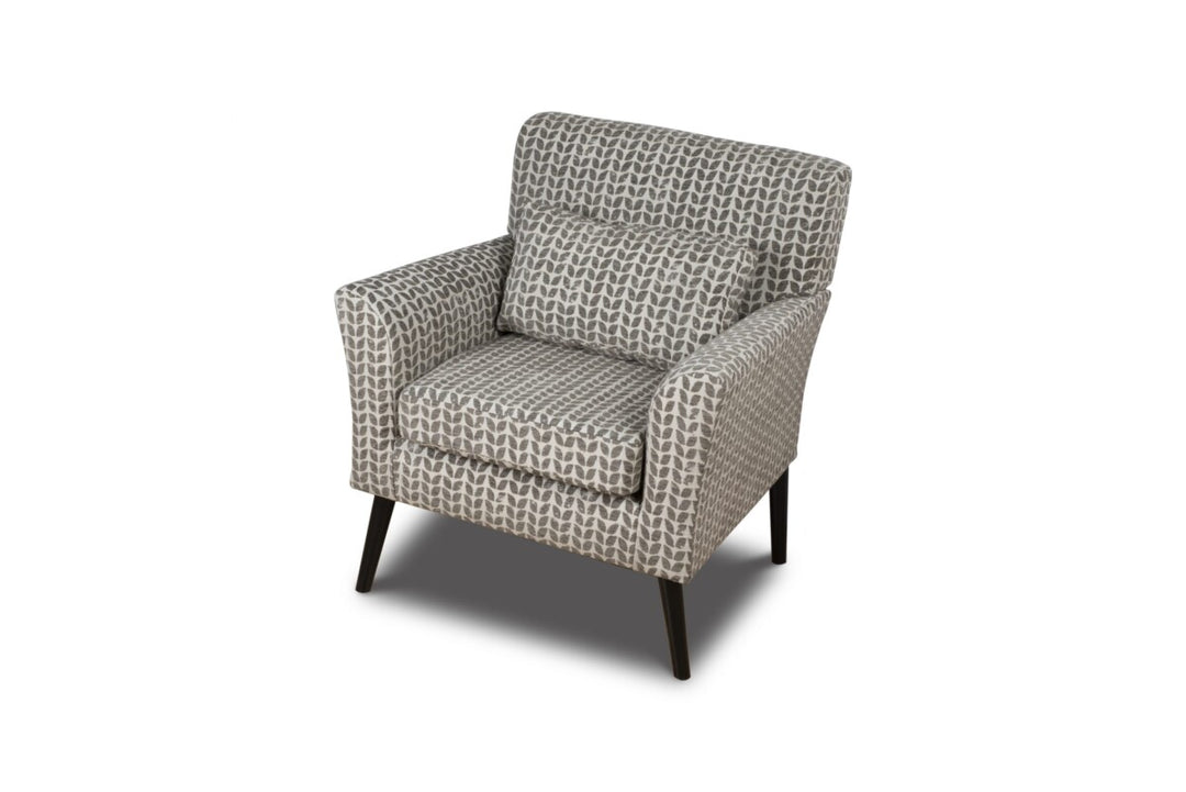 Patterned armchair on a white background