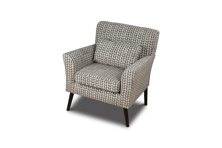 Patterned armchair on a white background