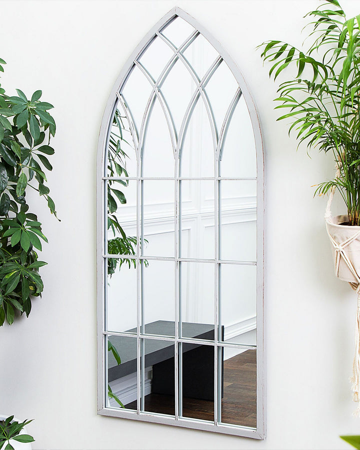 Cassel Wall Mirror Metal Light Grey