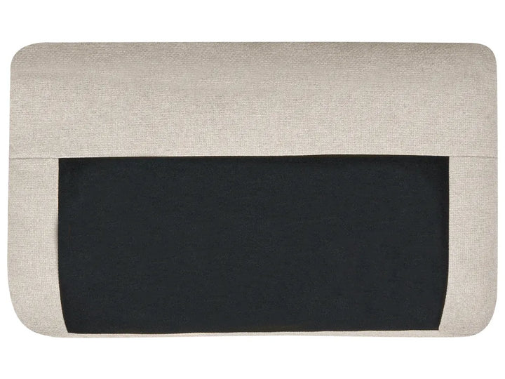 Corner Sofa Bed 3 Seater Faux Linen Beige Left Hand Standridge