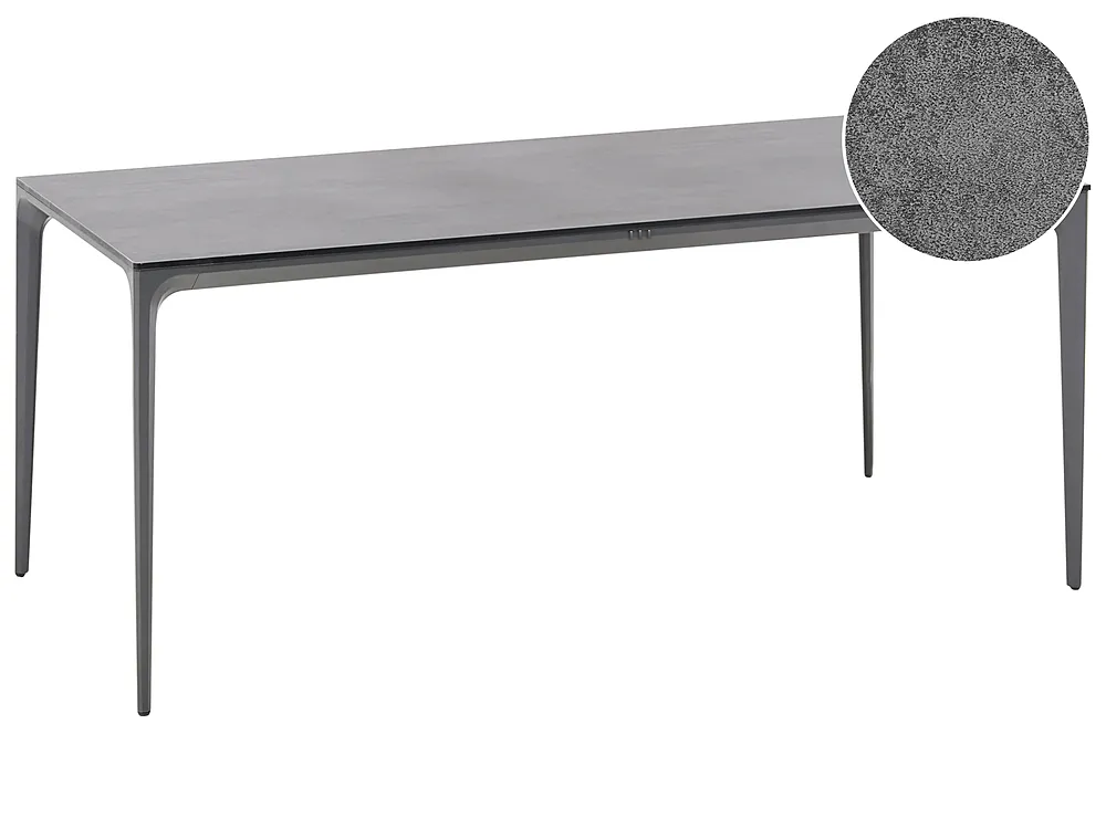 Conference Table 90 cm x 180 cm Dark Grey Paolo