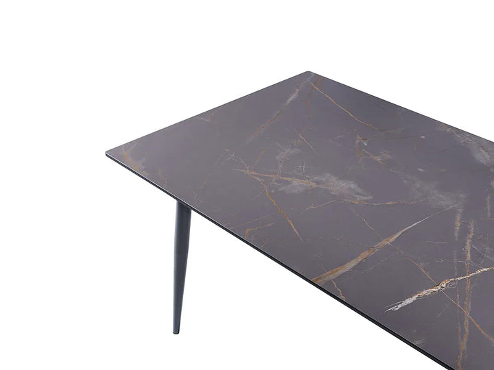 Conference Table 90 cm x 180 cm Grey Marble Imron