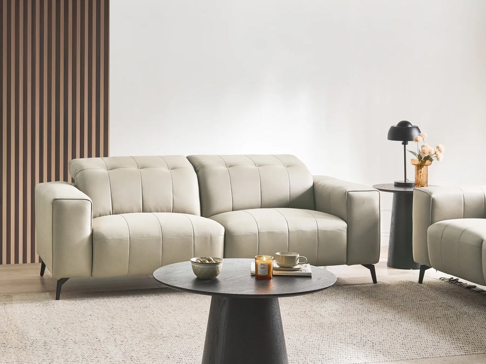 Modern Makirah 3 seater sofa in light beige
