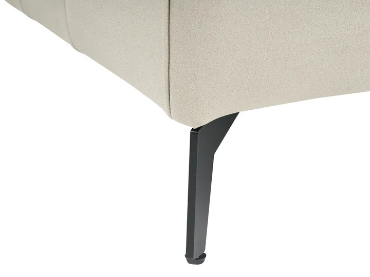 Sofa 3 Seater Faux Leather Light Beige Makirah