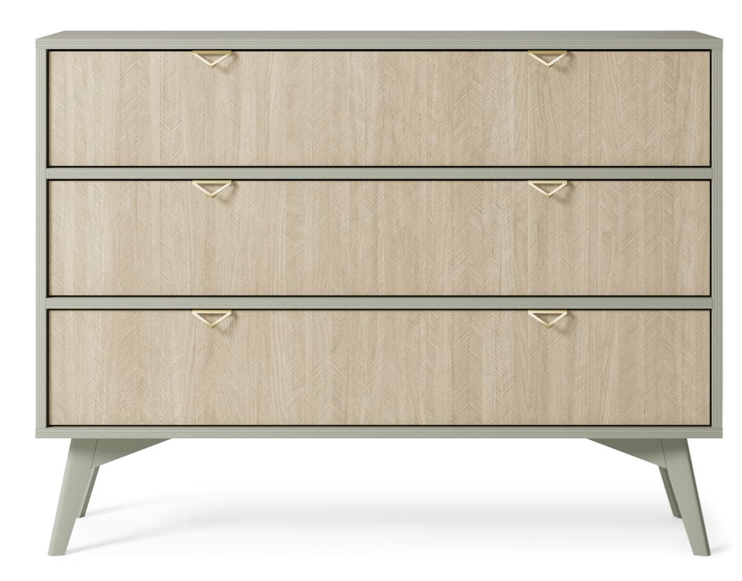 Vibrant Forest Chest of Drawers in Green & Oak Scandi - Infuse Your Space with Freshness