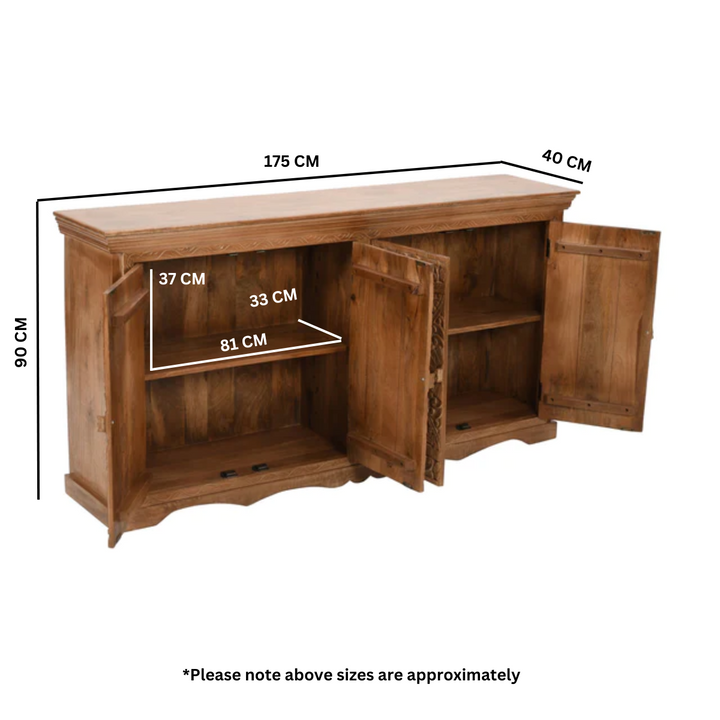 Artwork Mango Wood Sideboard Xl