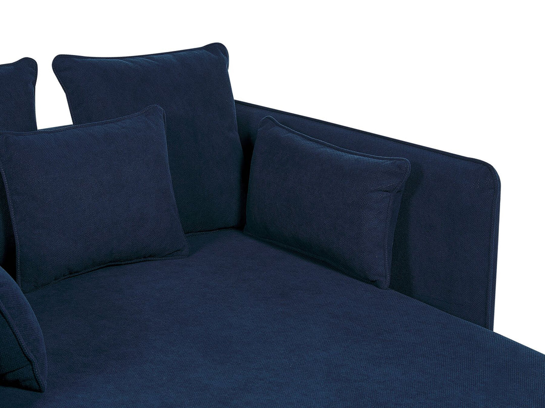 Charmes Fabric Chaise Lounge Blue