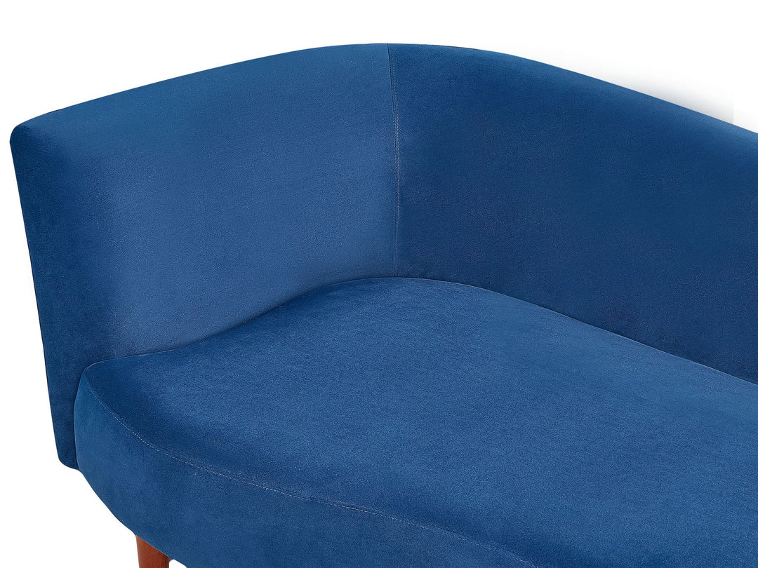 Chaumont Left Hand Velvet Chaise Lounge Blue