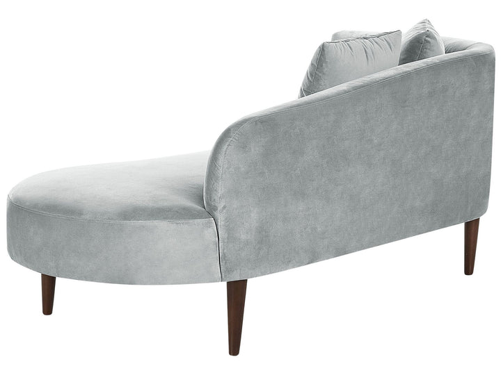 Chaumont Left Hand Velvet Chaise Lounge Light Grey