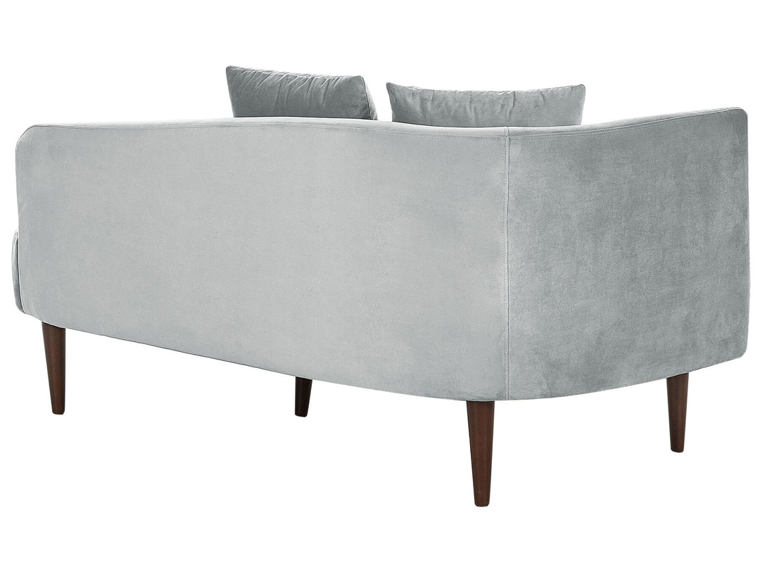 Chaumont Left Hand Velvet Chaise Lounge Light Grey