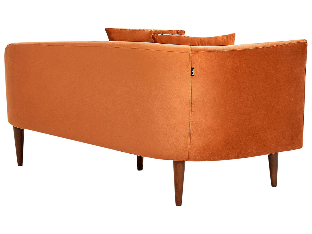 Chaumont Left Hand Velvet Chaise Lounge Orange