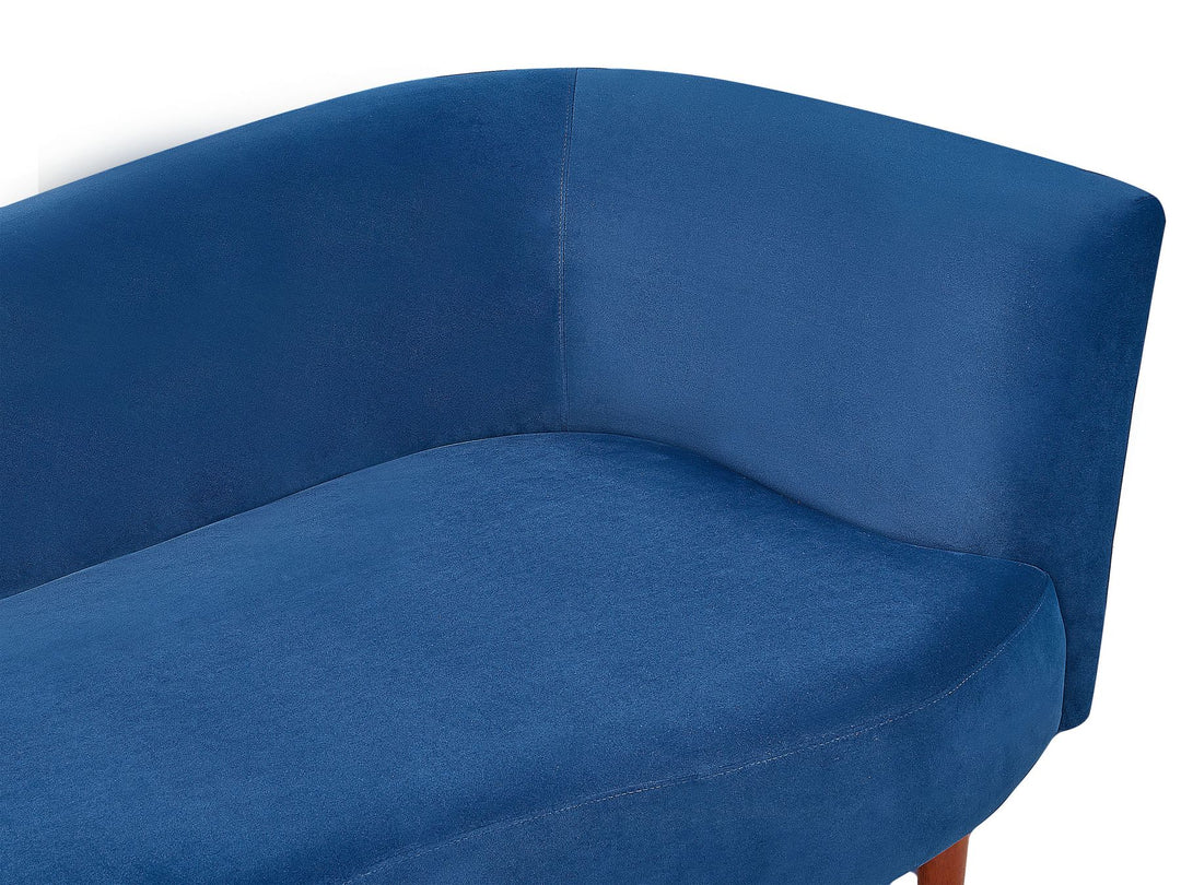 Chaumont Right Hand Velvet Chaise Lounge Blue